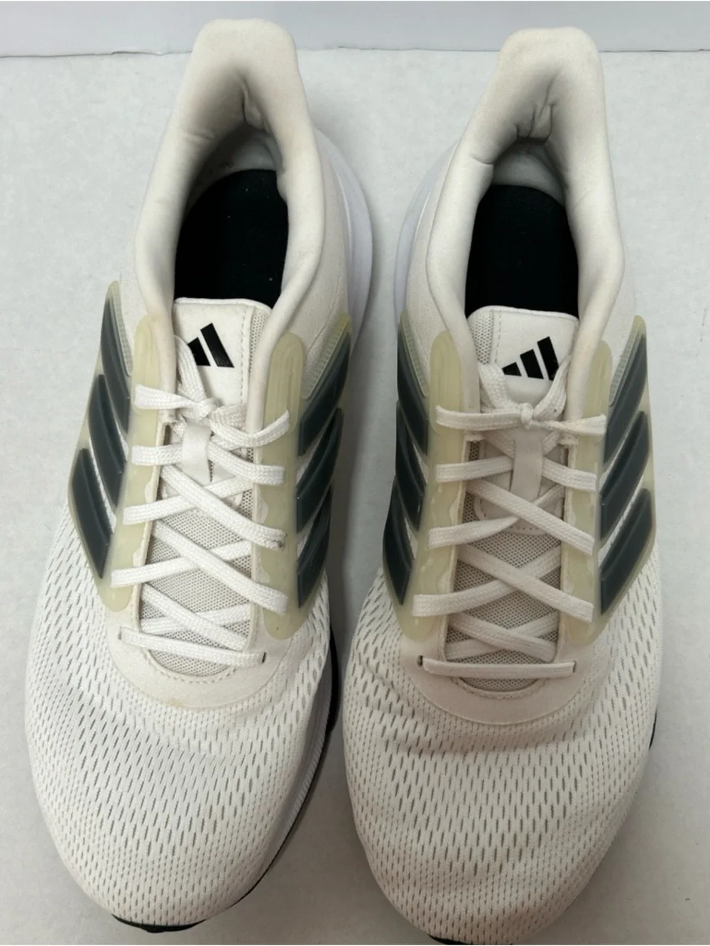 Adidas  Men’s Cream/White Training‎ Shoes with Dark Green Sneakers Size 12.5
